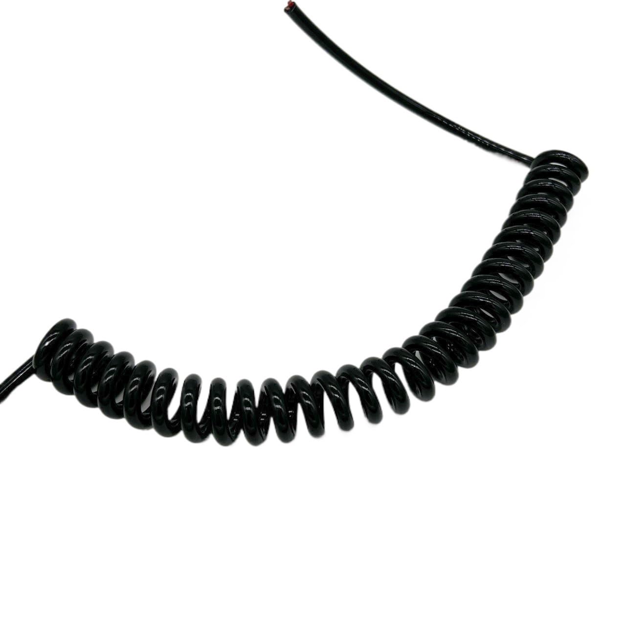 3-żyłowy, kręcony, giętki kabel sieciowy, spiralny, 20AWG, 0,5 mm², czarny