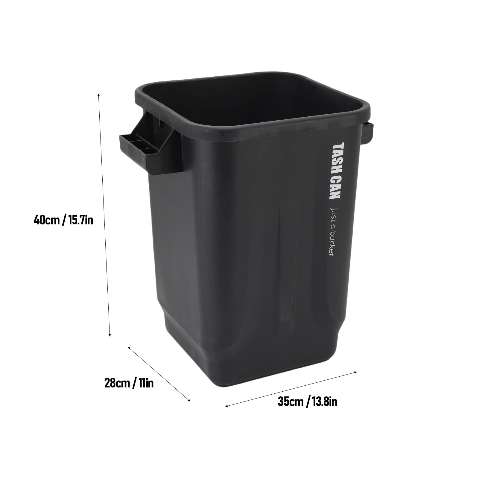 Cubo de Basura de Cocina, Cubo de Basura Compacto que Ahorra Espacio con Asas Resistentes y Diseño Apilable, para Baño, Oficina, Sala de Estar, RV (Negro)