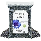 Te Earl Grey 200 g - Te Nero Con Bergamotto - Foglie Sfuse Naturali - Infuso Aromatico e Classico (200 gr, Té Earl Grey)