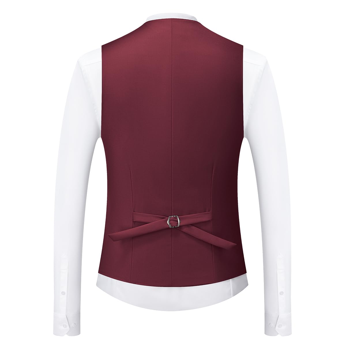 MODFUL Costume 3 pièces pour homme - Coupe ajustée - Avec un bouton - Blazer de mariage - Gilet et pantalon