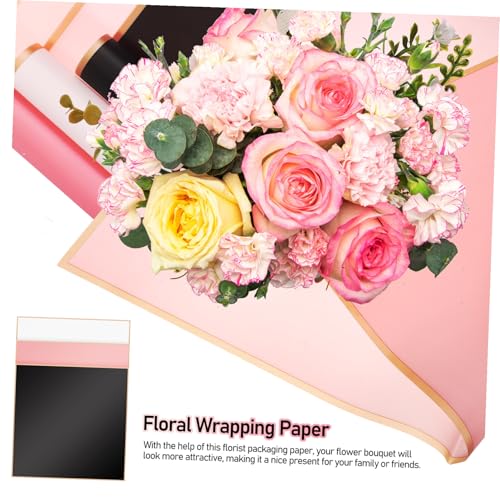 Papier emballage pour bouquets fleurs imperméable Hemobllo 60 feuilles - 3