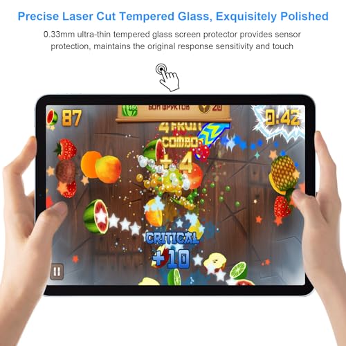 SIBEITU Screen Protector for iPad Pro 11 Inch 2024 Model M4, 2 Pack iPad Pro 5th Generation Tempered Glass Film, 9H Hardness HD Clear Compatible Face ID & Case Friendly for iPad Pro 11" 5th Gen
