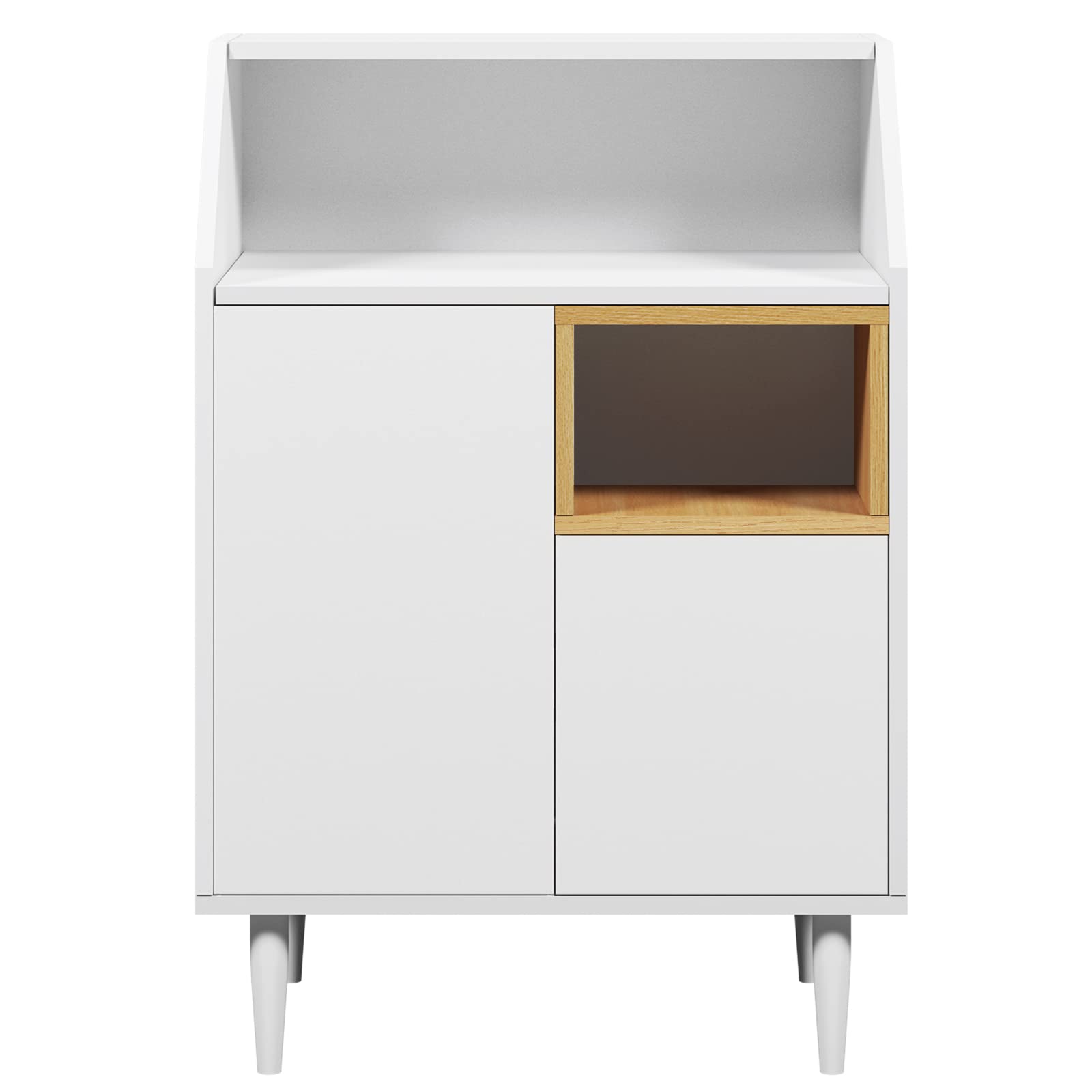 SogesHome Mesa Consola Armario Auxiliar aparador como casa de Gatos, Cuevas para Gatos, con Estante, Puertas y Cueva para Gatos, 62,5 x 40 cm