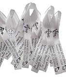 20 Personalized Memorial Service Ribbon Pins for Funeral Celebration of Life Name & Dates - Custom Made Assembled Awareness