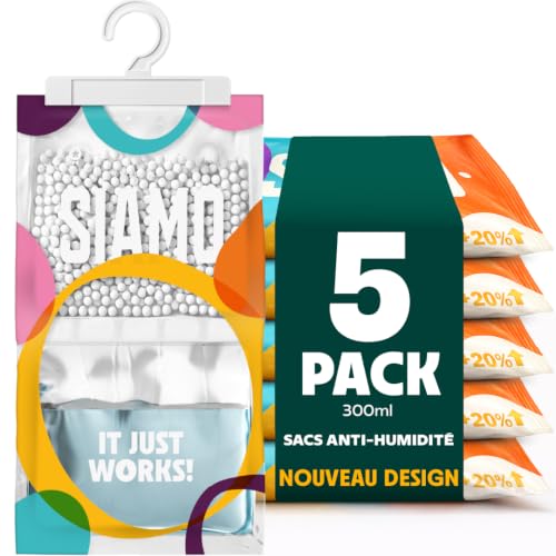 Siamo Pack Déshumidificateurs d'Armoire - Absorbeur d'Humidité pour Placards, Armoires, Garages et Camping-Cars. Haute Absorption Anti-Moisissure et Odeurs Désagréables (5)