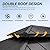 Gotland 2024 New 12' x 14' Hardtop Gazebo, Outdoor Iron Metal Double Roof Pergola with Curtains and Netting for Patio, Garden, Lawn, Navy