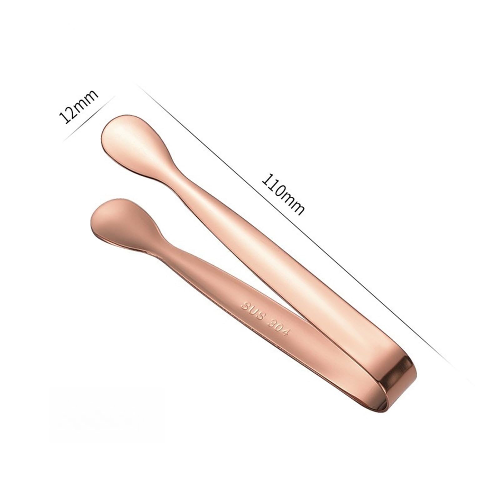 Lot de 8 pinces à glaçons en acier inoxydable 304