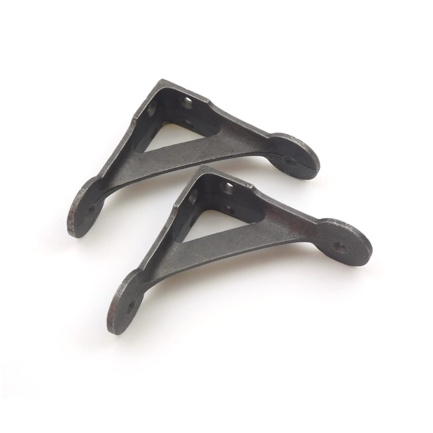 Oakcrafts - Pair of Gallows Shelf Brackets Antique Cast Iron - 90mm x 90mm