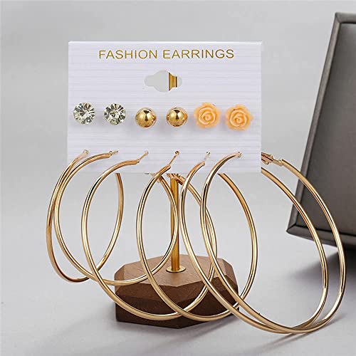 Image of Shining Diva Fashion Stylish Pairs Metal Earrings for Women and Girls
