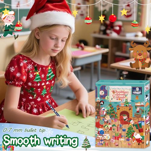 CARxlythic Set of Erasable Gel Pens - Weihnachten Radierbarer Gelschreiber Set, mit thermoempfindlicher Löschtinte, einer Vielzahl von Tintenfarben und Schaftdesigns, 0,7 mm (Löschbares Stiftset)