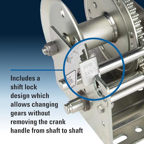 Treuil à 2 vitesses Fulton 142423 avec sangle HD pour un levage sécurisé de 1,4 tonne - 5