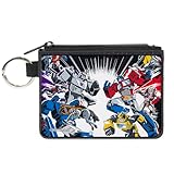 Buckle-Down Transformers Wallet, Coin Purse, Transformers Decepticon and Autobots Battle Black White, Canvas