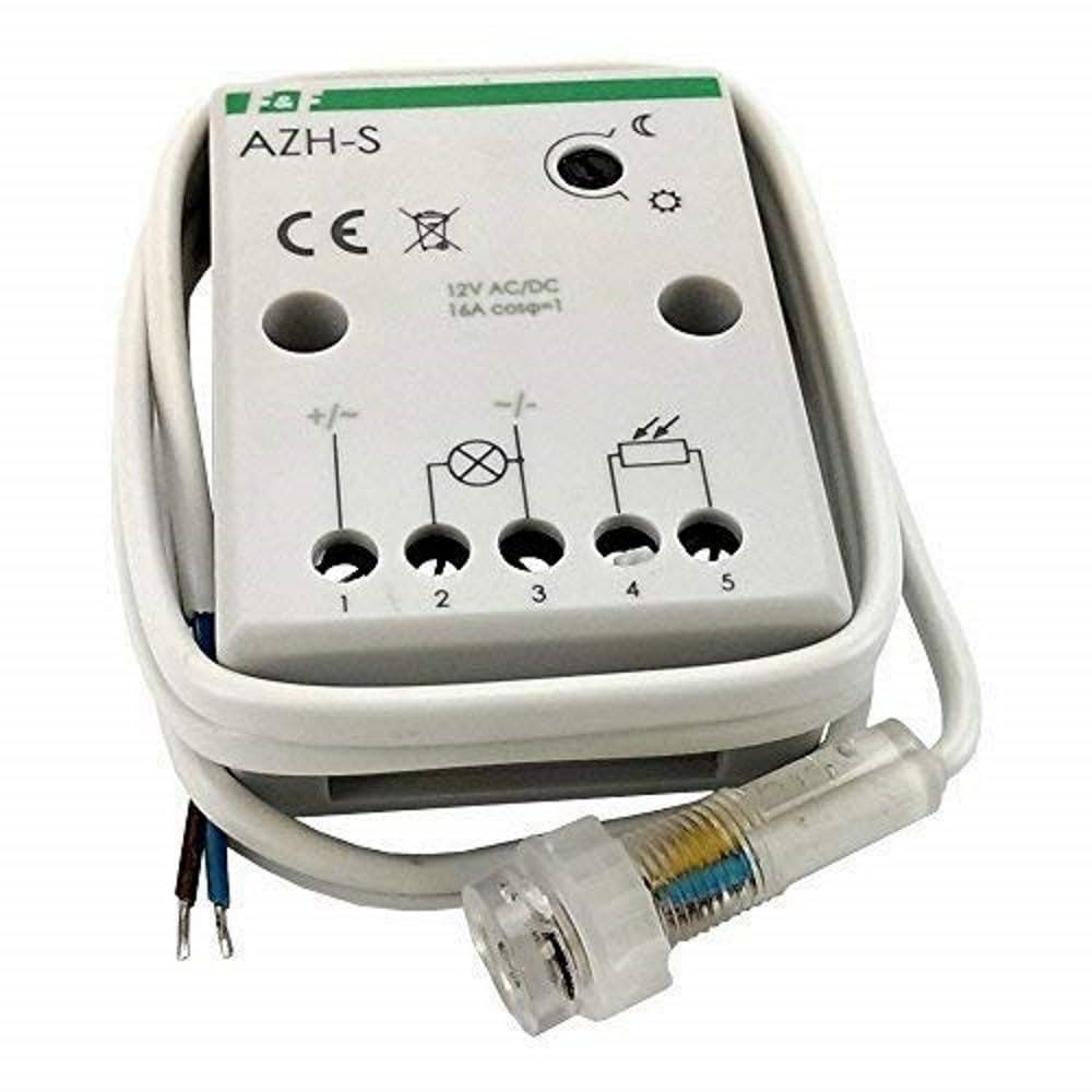 AZH-S F&F 0156 Interrupteur crépusculaire avec sonde hermétique Ø 10 12 V 16 A