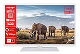 JVC LT-32VF5155W 32 Zoll Fernseher/Smart TV (Full HD, HDR, LED, Triple-Tuner, Bluetooth, WLAN, Prime Video, Netflix) - Inkl. 6 Monate HD+ [2022], Weiß