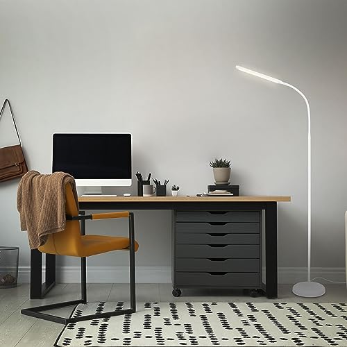 Lampe de salon LED blanche pour lecture et ambiance chaleureuse