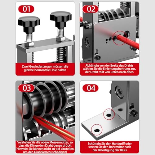 Machine à dénuder manuelle de 1 à 17 mm pour câble à fil unique rigide - 7