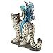 Pacific Giftware Decorative Companion Fairy Hima with Snow Leopard Collectible Decorative Statue 8H
