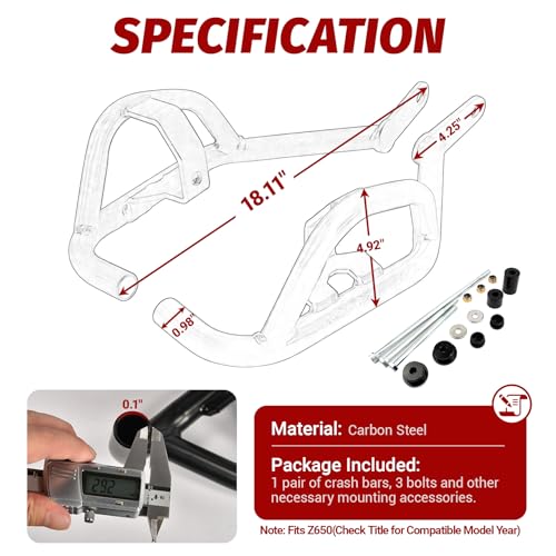 WOLFLINEMOTO Crash Bar for Kawasaki Z650