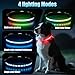 LED AirTag Dog Collar - Brightest Light Up Dog Collars - IP68 Waterproof Air Tag Dog Collar Holder - 1,600 Feet of High Visibility - Magnetic Charging - Dog Lights for Night Walking, Black L
