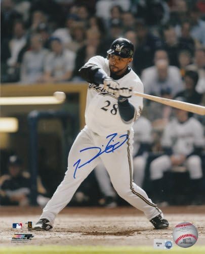 Amazon.co.jp 【プリンス フィルダー】 直筆サインフォト 8x10 (ブリュワーズ バッティング) / Prince