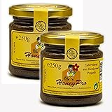 propolis honig creme 3% Propolis, 97% Blütenhonig, feincremig gerührt, schonend, ohne Wärmezufuhr, abgefüllt