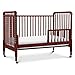 DaVinci Jenny Lind 3-in-1 Convertible Crib in Rich Cherry, Removable Wheels, Greenguard Gold Certified