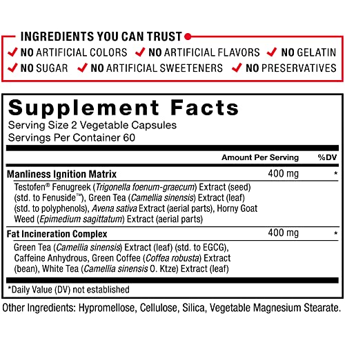 Force Factor FFS-TXI120XX-FG Test X180 Ignite Total Testosterone Booster For Men With Fenugreek Seed And Green Tea Extract To Build Lean Muscle thumb #2