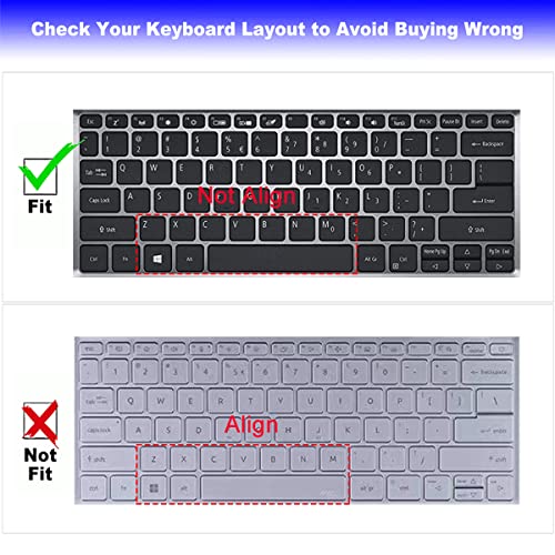 Protector de teclado para Acer Swift y Spin 14 pulgadas miniatura 2