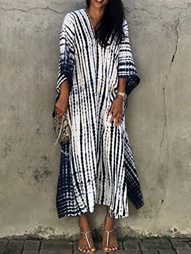 Image of Kaftan Dresses for Women Plus Size Summer Beach Dress with Print and Swim Cover Ups