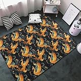 Materiale e morbido al tatto: realizzato con tessuto di flanella Fantasy Phoenix Print e memory foam al centro adensity, questo tappeto è morbido sotto i piedi, assorbe l'umidità e aiuta a ridurre la pressione del passo; un accessorio accogliente per l'arredamento della camera da letto e il relax quotidiano
