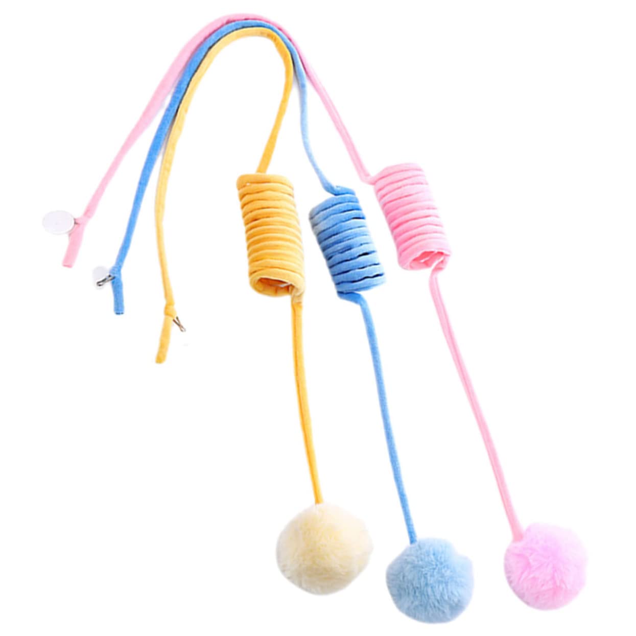 Kisangel 12pièces Chat Jouet Peluche avec Ventouse Boules De Teasing pour Chats Intérieurs Jouets Interactifs Amusants