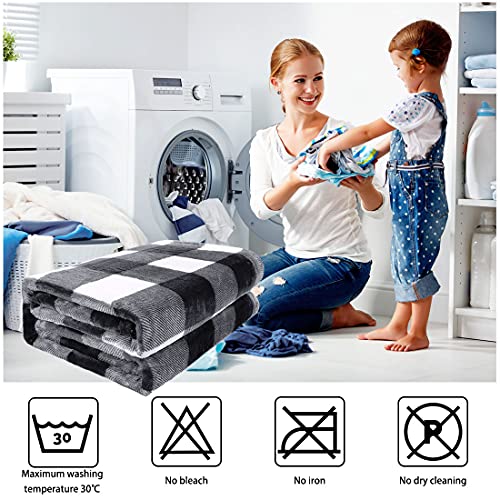 Piccocasa Pet Dog Blanket, Flannel Fleece Puppy Blanket Plaid Plush Warm Rug Blankets For Small-Medium Dogs Cats Sleeping Mat, 30 X 40 Inches, Black And White #TOP7