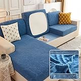 ZQXFZ Fundas de cojín para respaldo, color azul lago