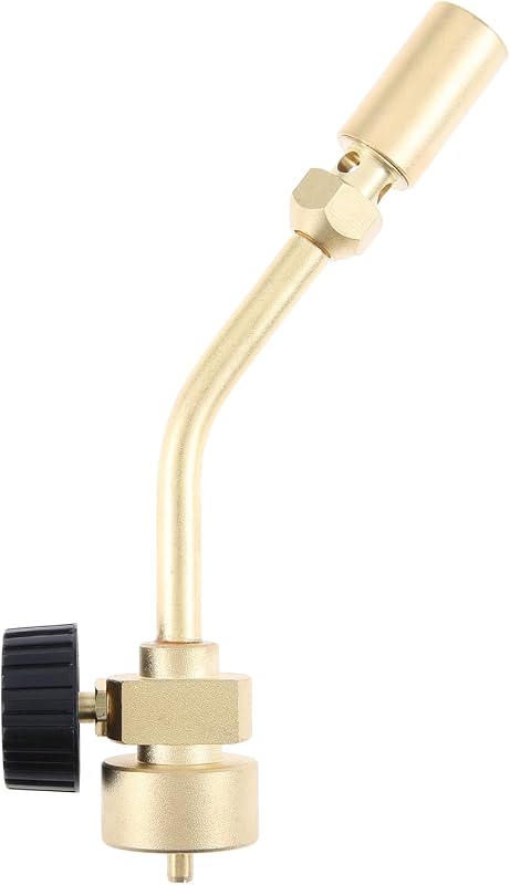 Brass Pencil Flame Propane Torch Head with Upgraded Full Brass Version | GJ1000 Fuel by MAPP MAP Pro Propane CGA600 Cylinder Bottle, Flame Control Valve Portable Size