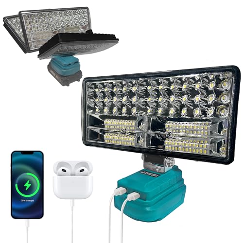 Lampe LED sans fil 90W 6800LM puissante avec 2 ports USB intégrés