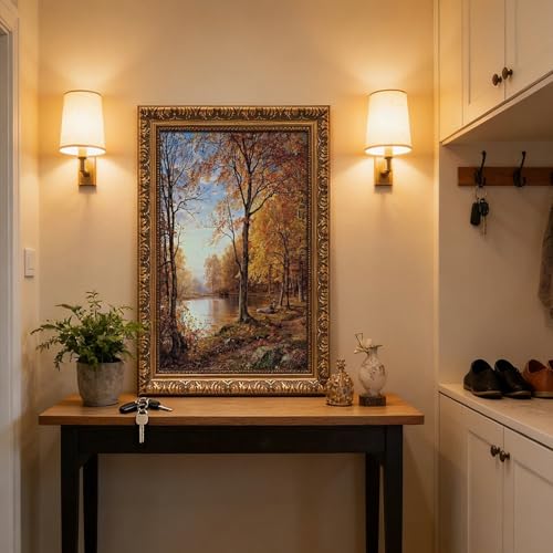 Décoration murale pour bureau avec tableau Indian Summer prêt à suspendre