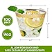 Tobvory 100 Pack Gold Rimmed Plastic Cups - 9 oz Hard Clear Plastic Cups, Premium Disposable Cup For Cocktail And Drinking - Food Grade Party Cups Set - Sturdy Tumbler Cup - Gold Rim