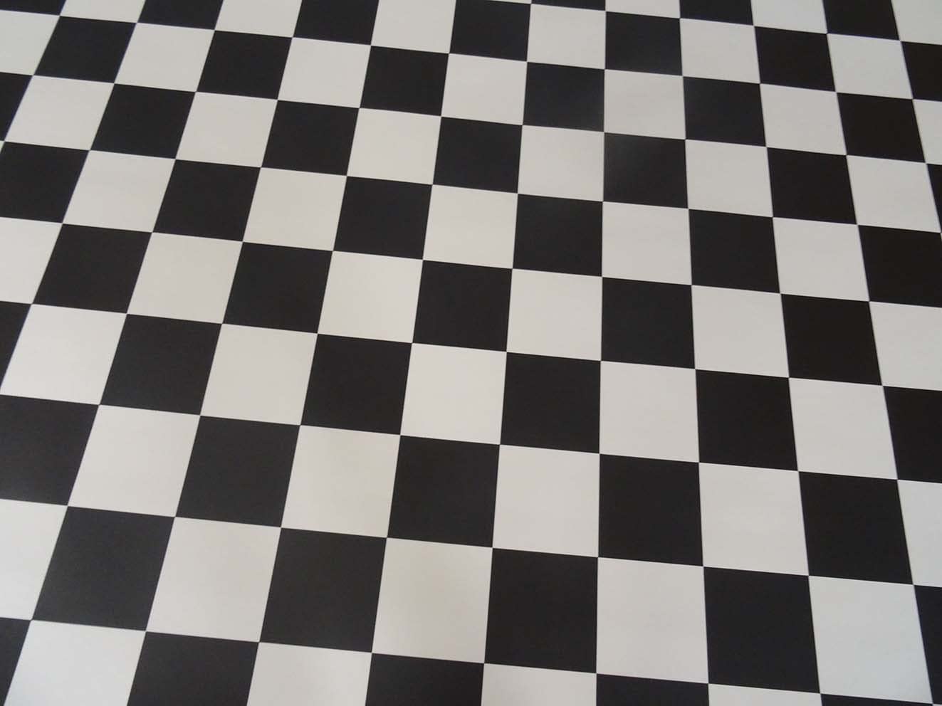 Pavimenti in PVC in look scacchiera, Taglio (2m di larghezza / 5,5m di lunghezza)
