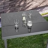 ultranature gartentisch quadratisch mit glaswasser