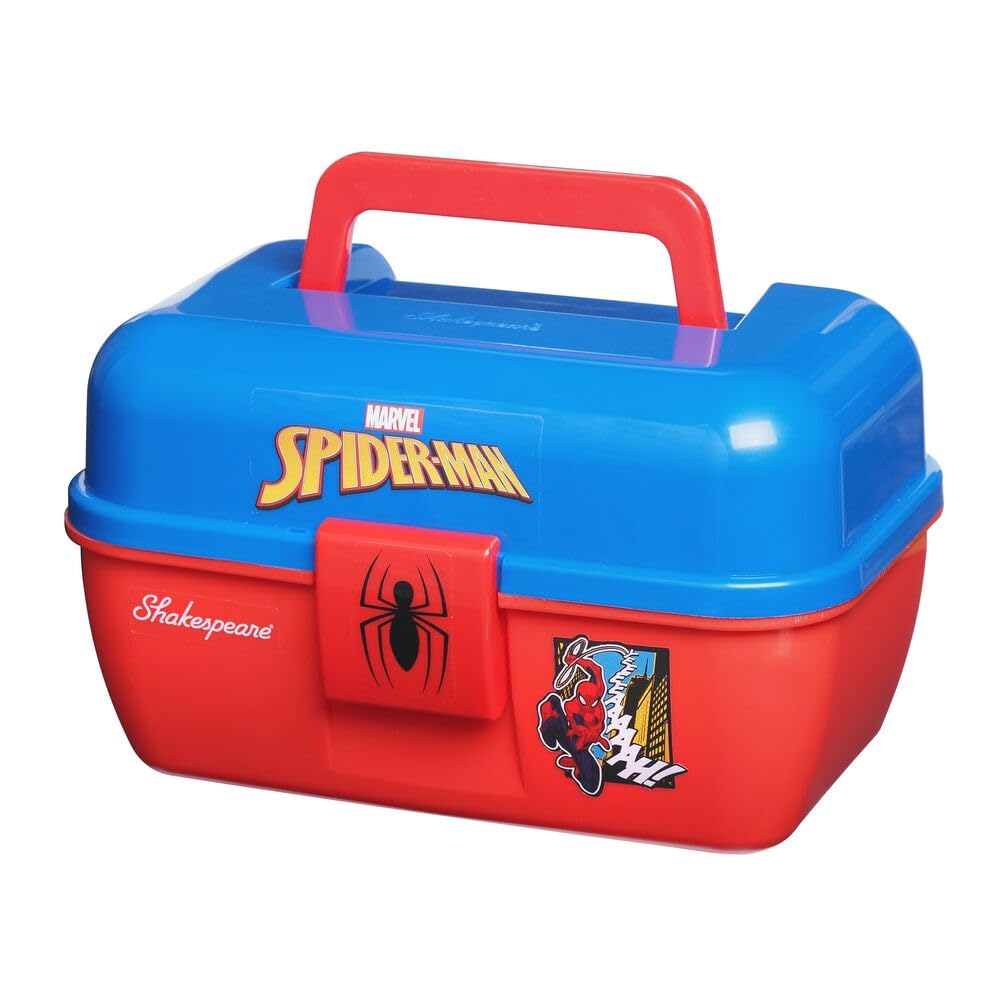 Shakespeare Marvel Kids Fishing Tackle Box - Spiderman Bait Storage