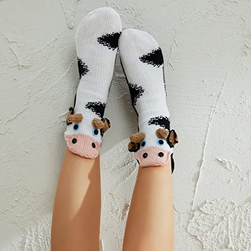 Springcmy Women's Funny Animal Socks - 3D Alligator Socks, Warm Thick Leg Warmers for Winter & Christmas4