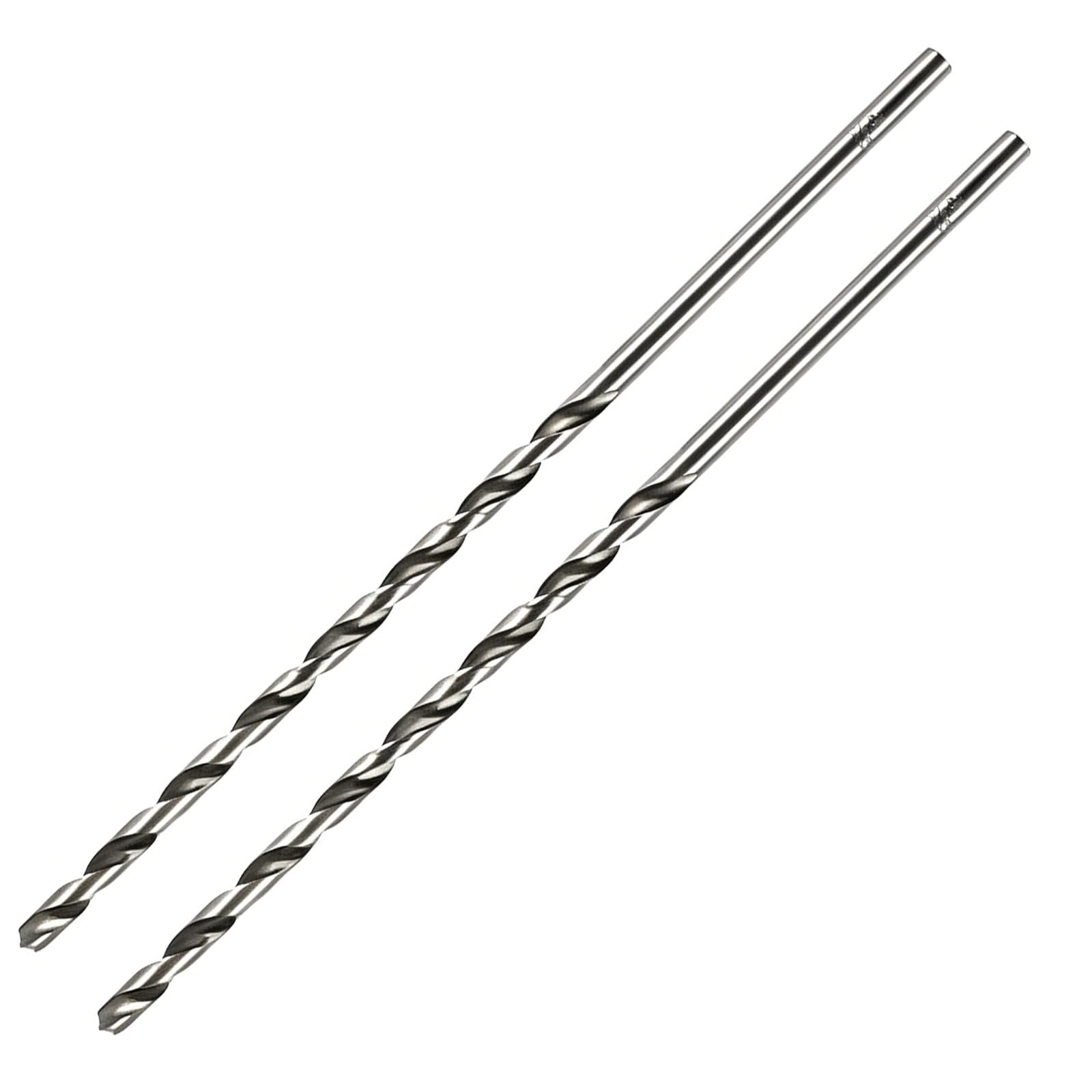 Kesiku 4.5mm Extra Long HSS Metal Twist Drill Bit, 160mm Length, 2pcs