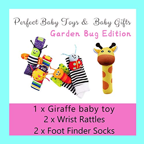 Foot Finders & Wrist Rattles for Infants Developmental Texture Toys for Babies & Infant Toy Socks & Baby Wrist Rattle - Newborn Toys for Baby Girls Boys - Baby Boy Girl Toys 0-3 3-6 6-9 Months - Image 8