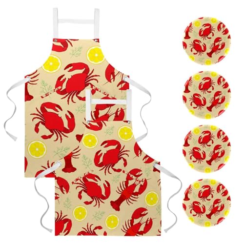 Tablier de cuisine pour pâtisserie et nettoyage de la maison avec 4 broches
