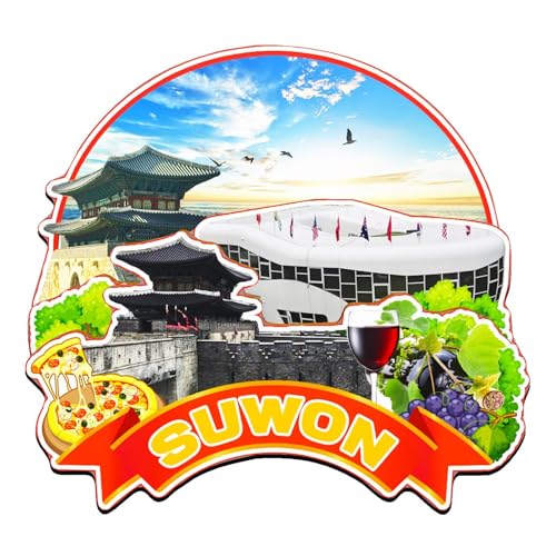 Orlybar 韓国 水原 装飾マグネット 3D 冷蔵庫 シティ 旅行 お土産 ツーリスト ギフト ハンドメイド クラフト 冷蔵庫 マグネット ホームデコレーション -5349のサムネイル