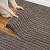 Peel and Stick Carpet Roll - 15.7"x118" Thick Self Adhesive Silent Carpet Floor Tiles for Indoor Anti-Slip Flooring, Bedroom, Kitchen, Stairs, Living Room, Office Cat Scratch Protector (Brown Stripe)
