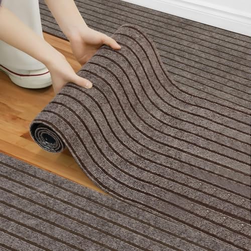 La mejor selección de Alfombras de escalera los mejores 5. 47 Rollo de alfombra autoadhesivo de 15.7 x 118 pulgadas de grosor para suelos antideslizantes para interiores y exteriores, recámara, cocina, escaleras, sala de estar, oficina...