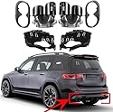 Auto Auspuff Endrohr für Mercedes Benz GLB GLB220 GLB250 GLB35 AMG 2020-2024 , Verchromte Edelstahl Auspuffrohrspitze Auspuff Schalldämpfer Spitze Schwanz Kehle Auspuffanlage Styling Ersatzzubehör