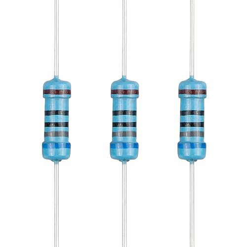 Miniatura 25 de 100 resistencias de 56 ohmios 1/2 W (0.5 vatios) ±1% tolerancia de película metálica, múltiples valores de resistencia opcional