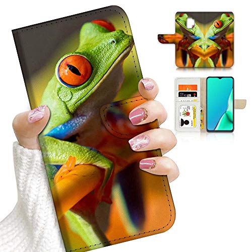 For Samsung S9, Galaxy S9, Designed Flip Wallet Phone Case Cover, A23172 Green Frog 23172 #TOP4